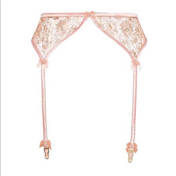 For Love & Lemons Delicate Floral Foil Garter - Picture 5 of 7